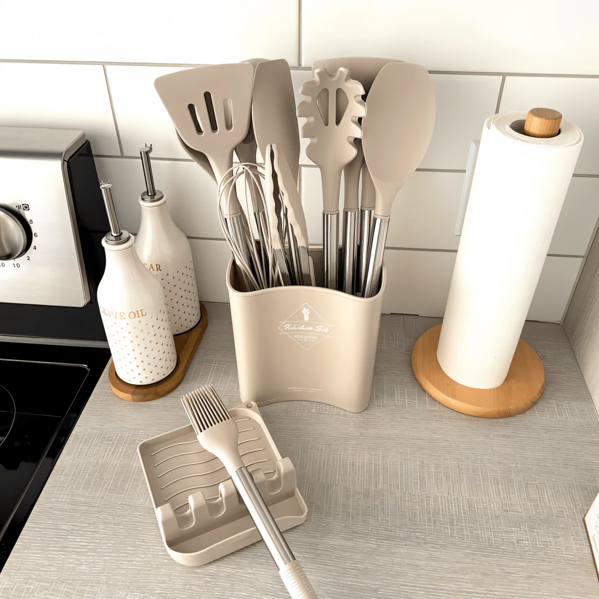 CULINARA PRO - 12-piece silicone kitchen utensil set with stainless steel handles for effortless cooking - Image 2