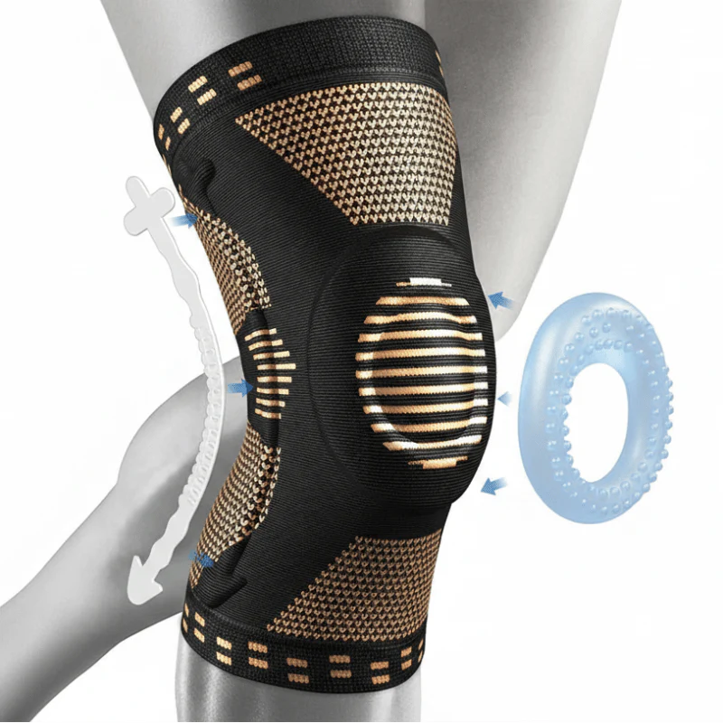 CUPRORELAX – Copper Knee Brace with Gel Pad for Pain Relief and Stabilization - Image 2