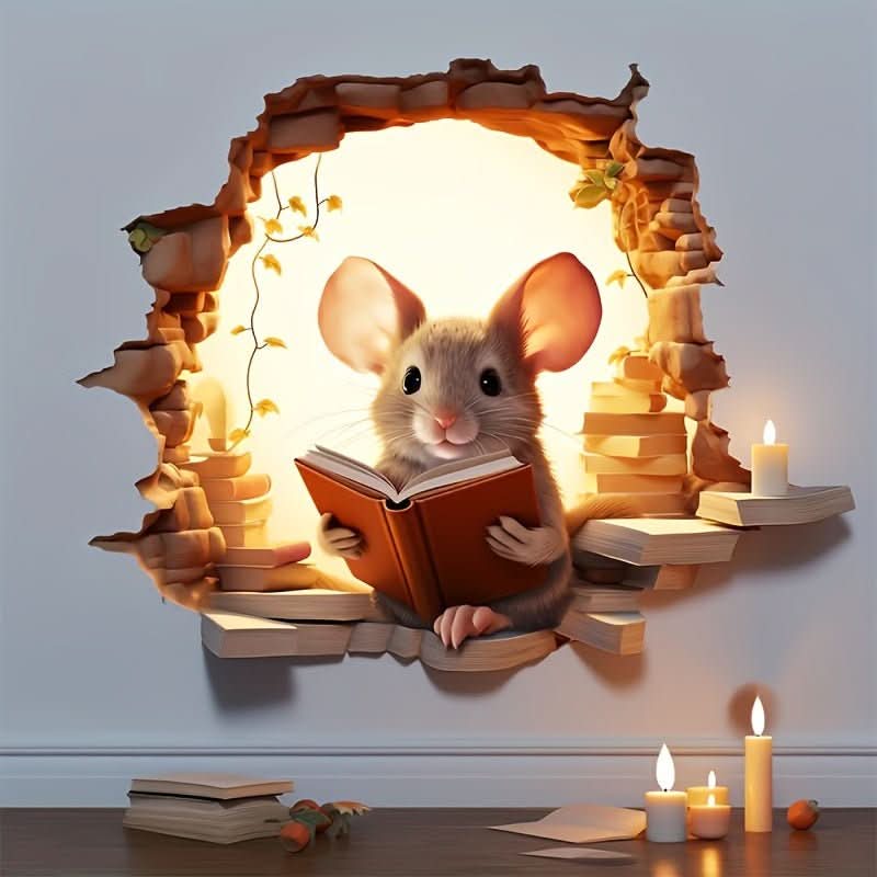 DecoraMice 3D Cartoon Wall Stickers | Adorable Mouse Wall Stickers for Children's Rooms and Living Space Decoration - Image 3