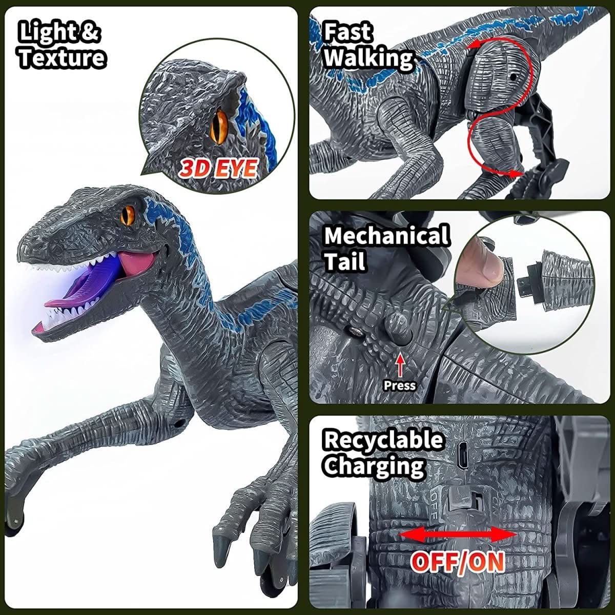 DinoRex - Interactive dinosaur with light & sound for prehistoric playtime fun - Image 5