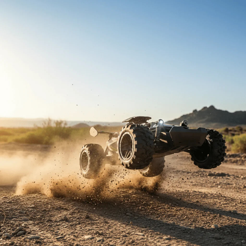 DIRTCLUTCH – Electric 1:18 RC Truck with strong suspension and tires - Image 2