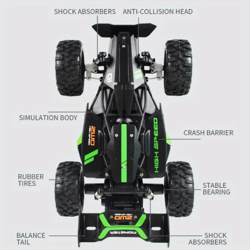 DIRTCLUTCH – Electric 1:18 RC Truck with strong suspension and tires - Image 5