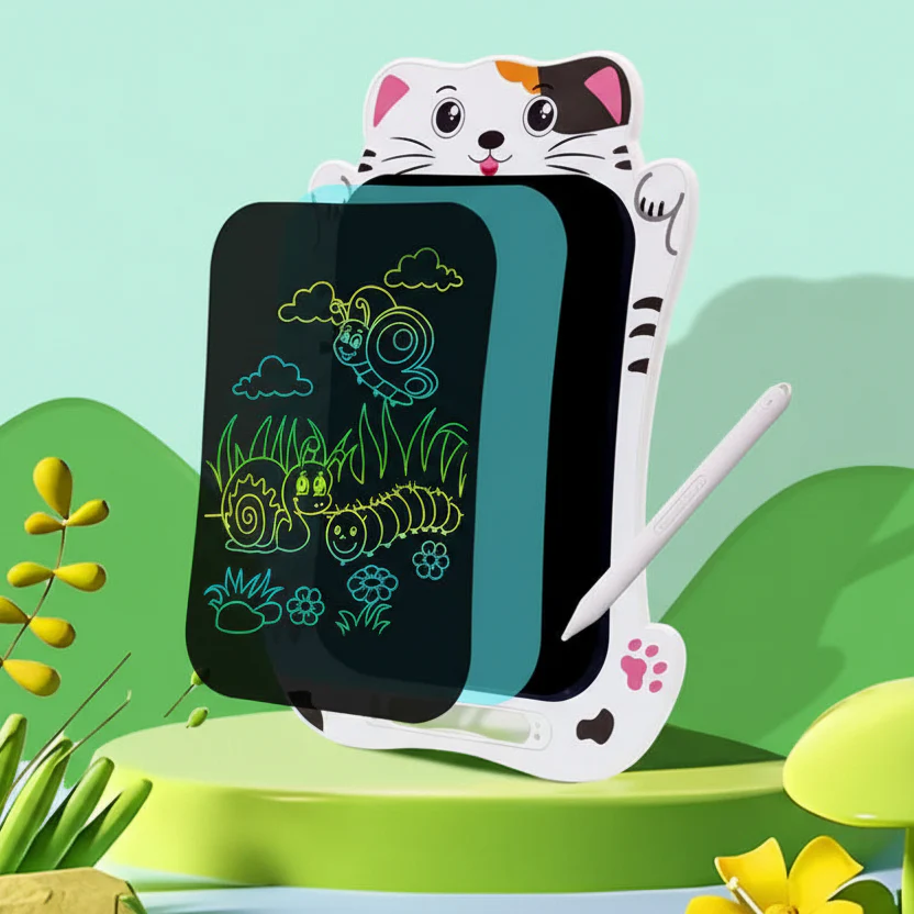 DRAWBUDDY 8.5" - LCD drawing board for children with animal motifs & stylus - Image 3