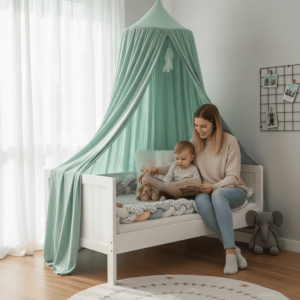 MOONVEIL – Elegant polyester canopy for a calm children's room - Image 3