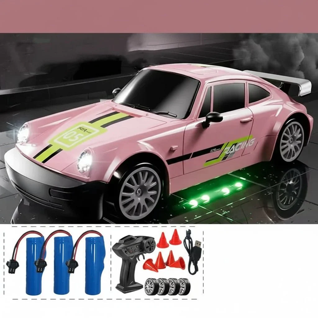 DRIFTYNX 1:24 High-speed 4WD RC Drift Car with LED Lighting and Dual Tires - Image 13