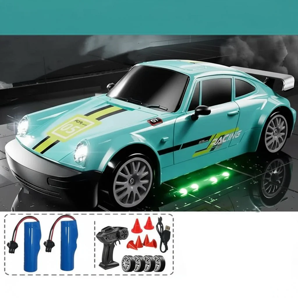 DRIFTYNX 1:24 High-speed 4WD RC Drift Car with LED Lighting and Dual Tires - Image 16
