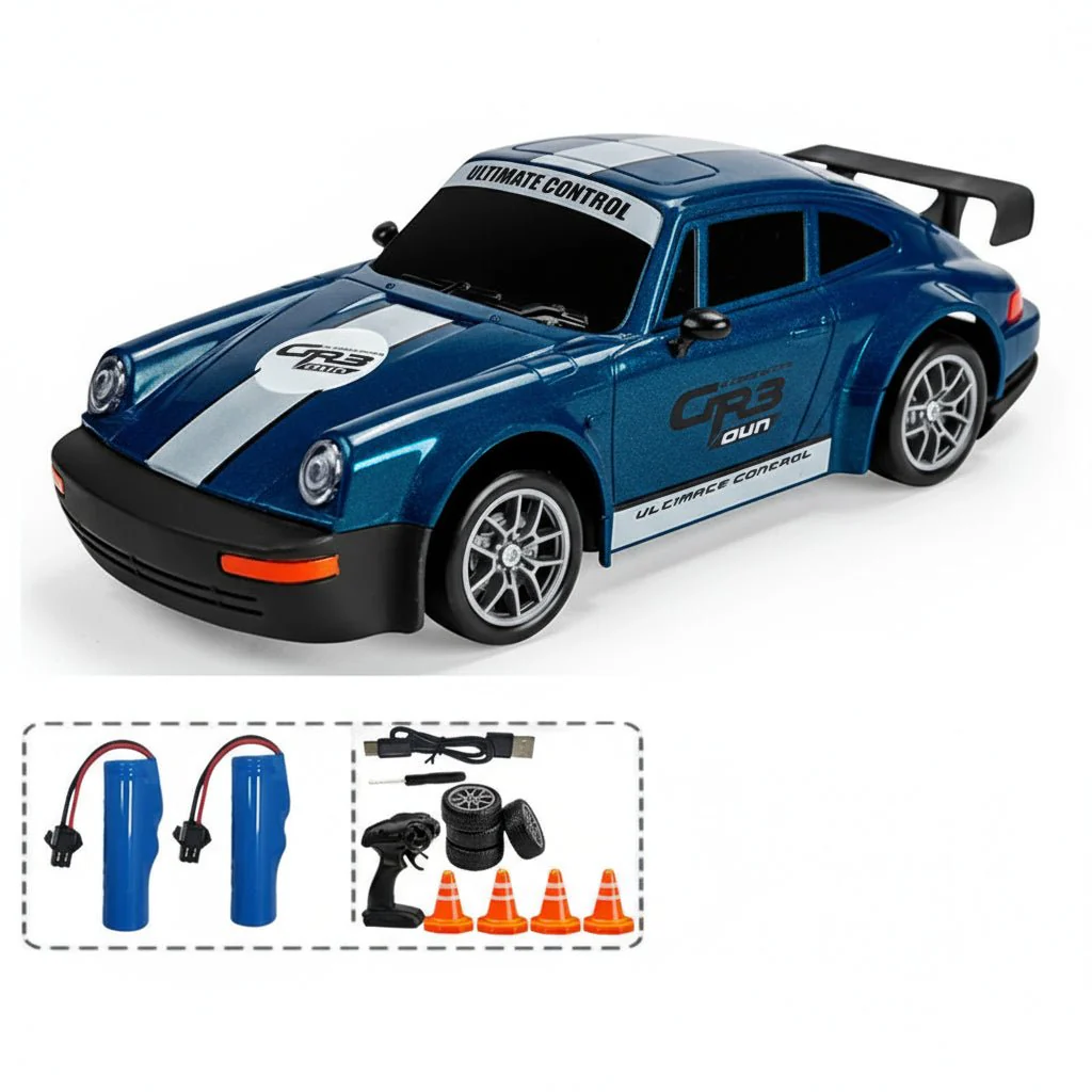 DRIFTYNX 1:24 High-speed 4WD RC Drift Car with LED Lighting and Dual Tires - Image 17