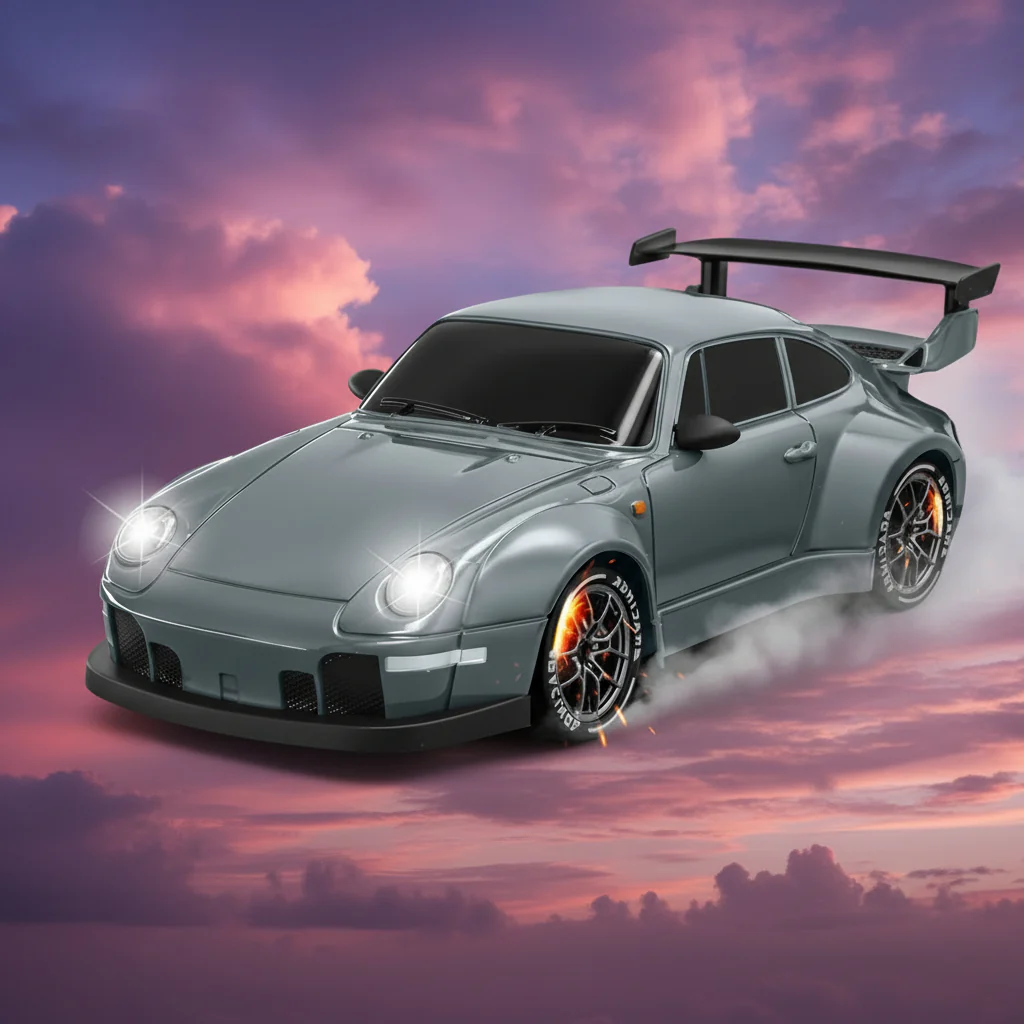 DRIFTYNX 1:24 High-speed 4WD RC Drift Car with LED Lighting and Dual Tires - Image 6