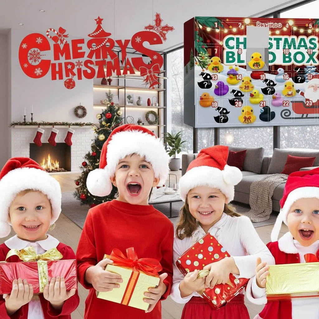 DUCKDELIGHT – Christmas Squeaky Duck Advent Calendar 2025 with 24 Festive Bath Ducks - Image 3