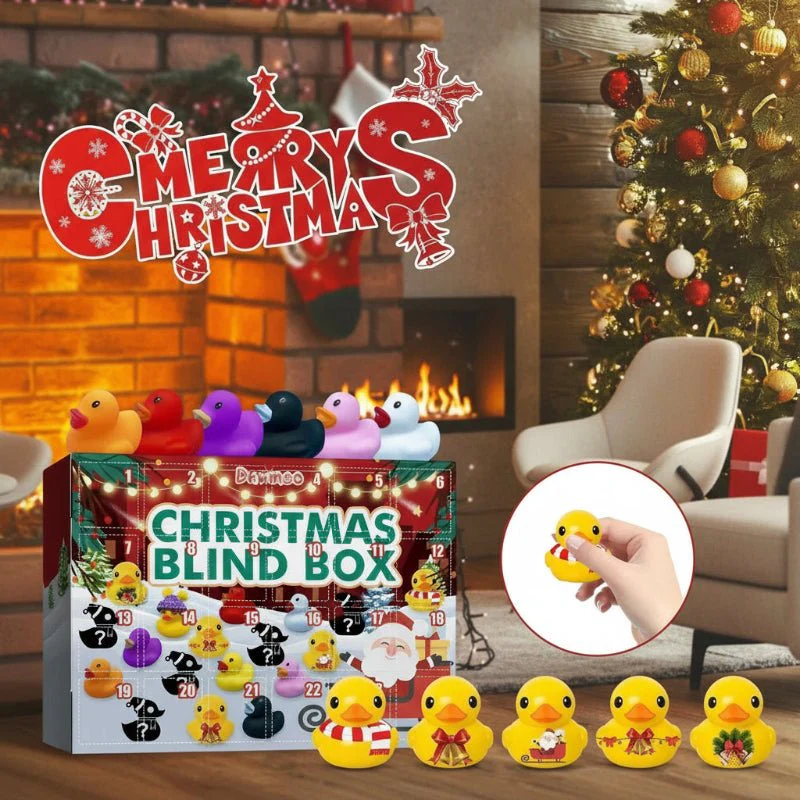 DUCKDELIGHT – Christmas Squeaky Duck Advent Calendar 2025 with 24 Festive Bath Ducks - Image 4