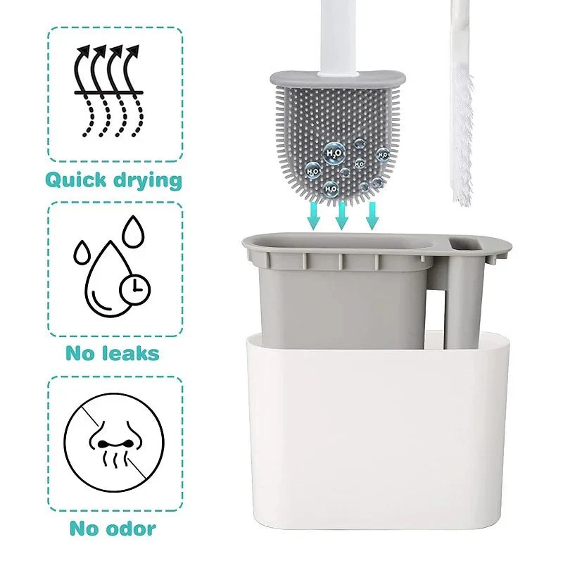 EASYRIM – Silicone Toilet Brush with Holder for Hygienic Underrim Cleaning - Image 3