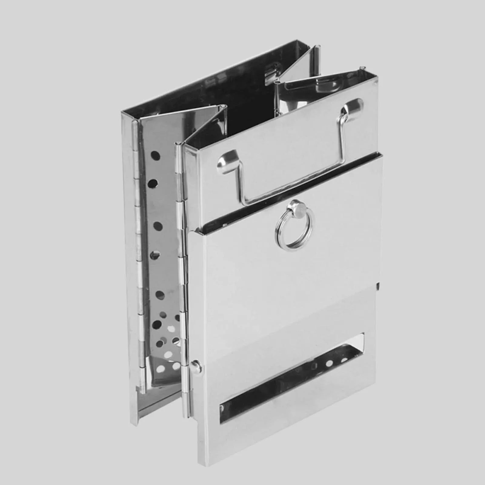 EcoCamp – Foldable Stainless Steel Wood Stove for Outdoor Use - Image 4