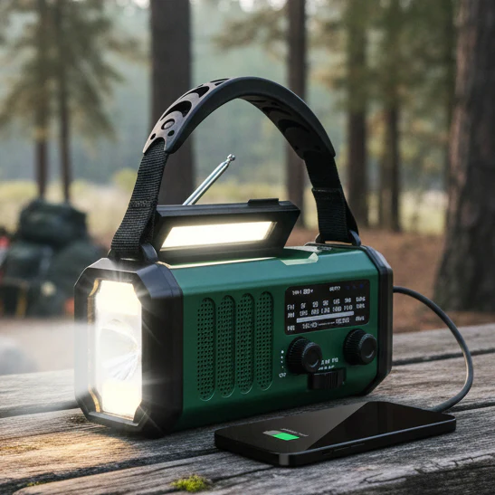 EcoPower Emergency Radio - All-in-one emergency radio with torch and USB charging function
