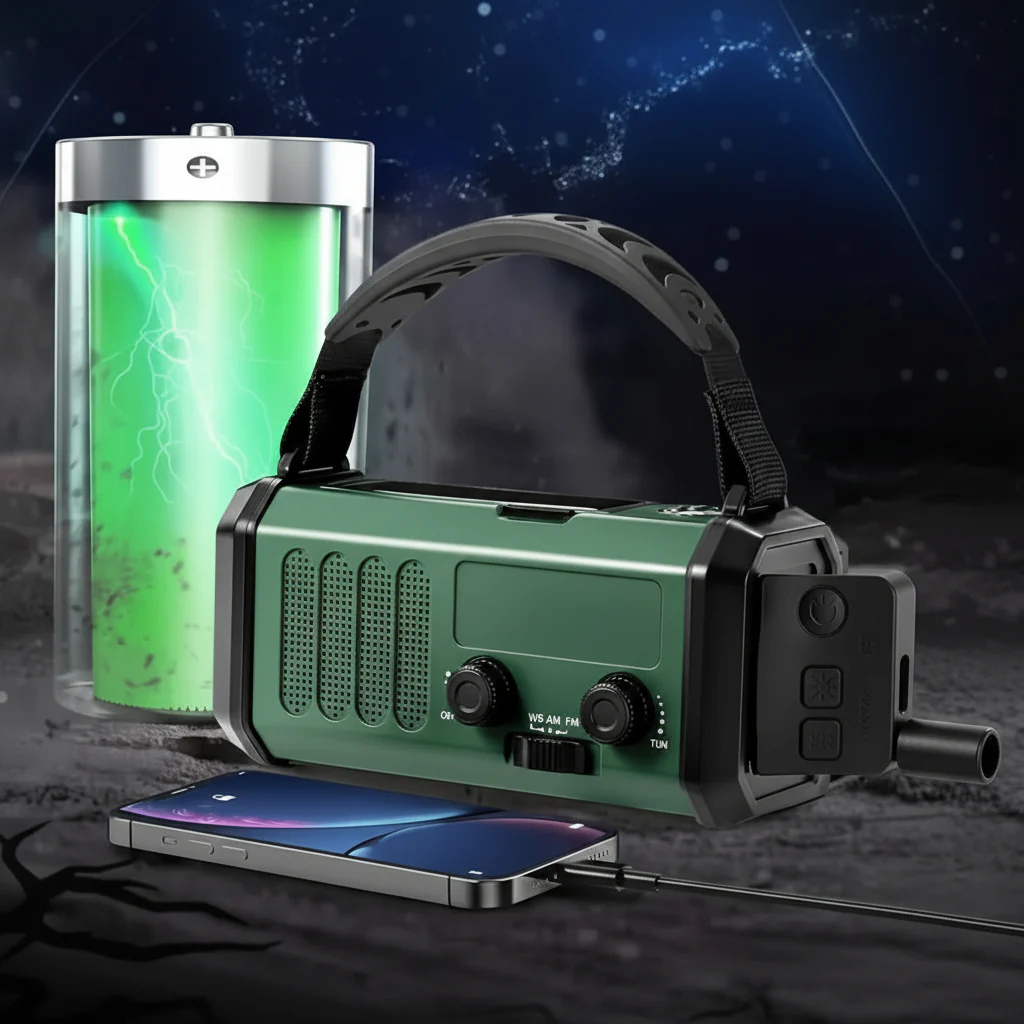 EcoPower Emergency Radio - All-in-one emergency radio with torch and USB charging function - Image 2