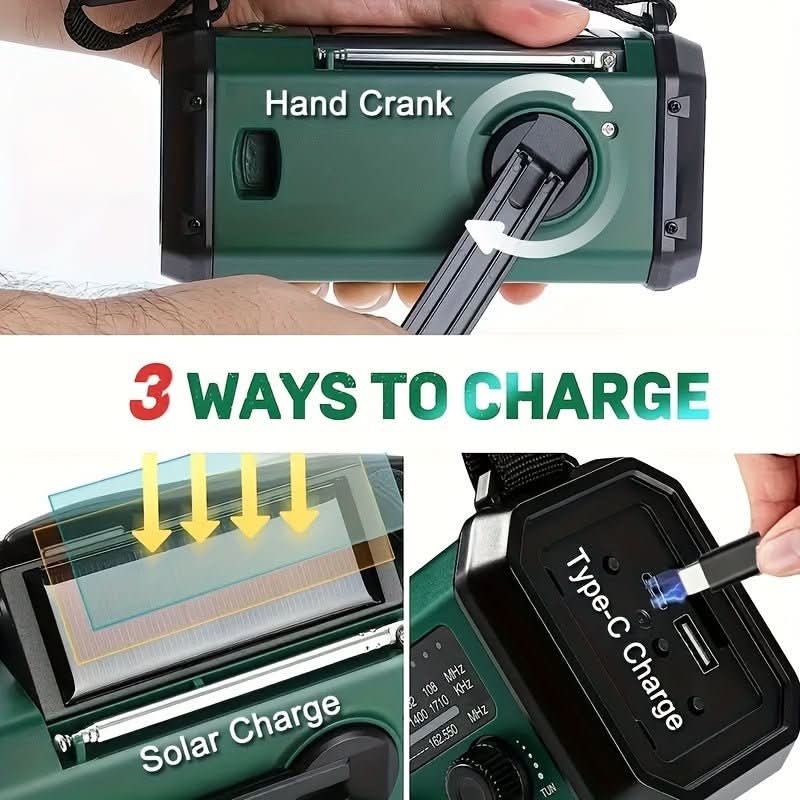 EcoPower Emergency Radio - All-in-one emergency radio with torch and USB charging function - Image 4