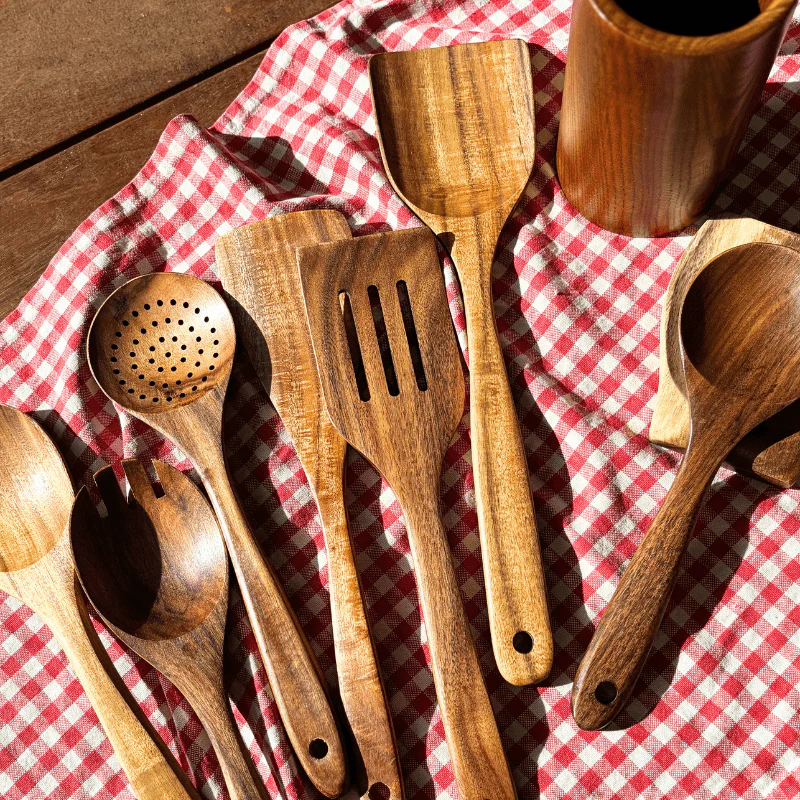 EcoTeak - Sustainable wooden cooking utensil set - Image 2