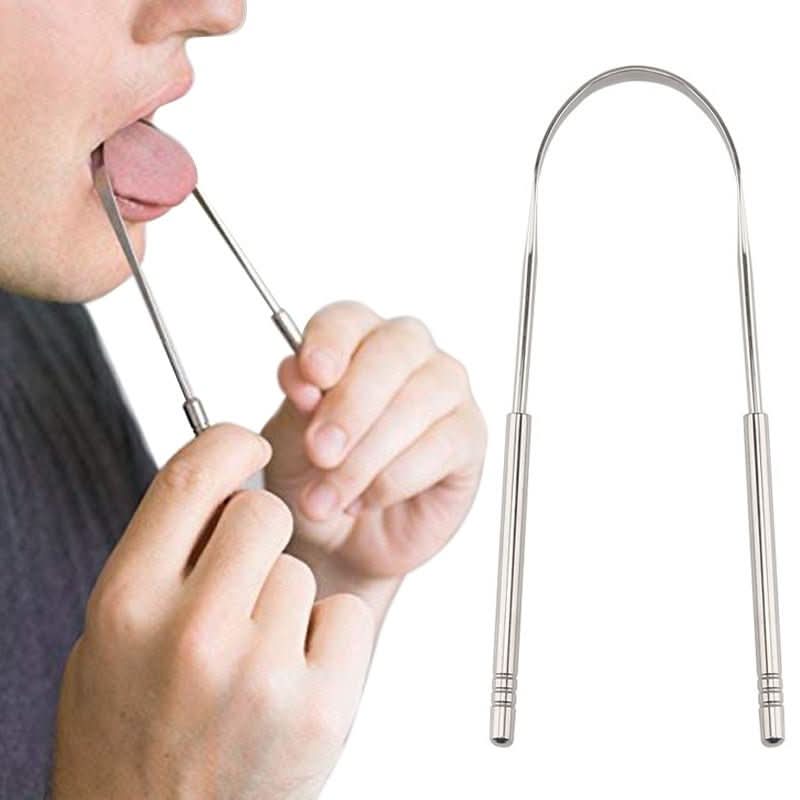 ScrapEMaster Tongue Cleaner - Stainless steel tongue scraper for fresh breath & oral hygiene - Image 2