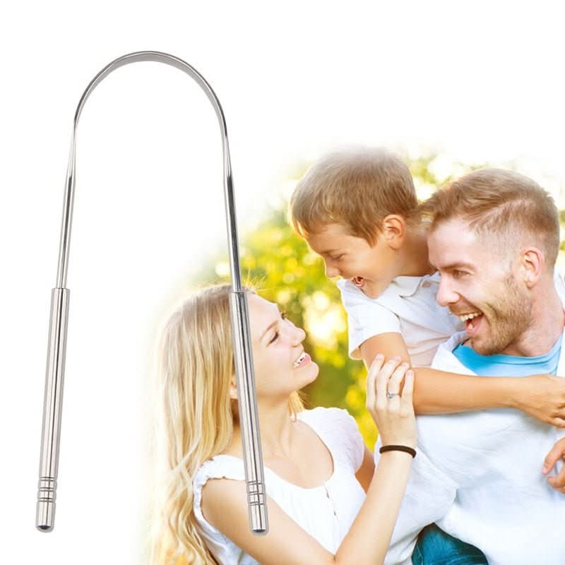 ScrapEMaster Tongue Cleaner - Stainless steel tongue scraper for fresh breath & oral hygiene - Image 3