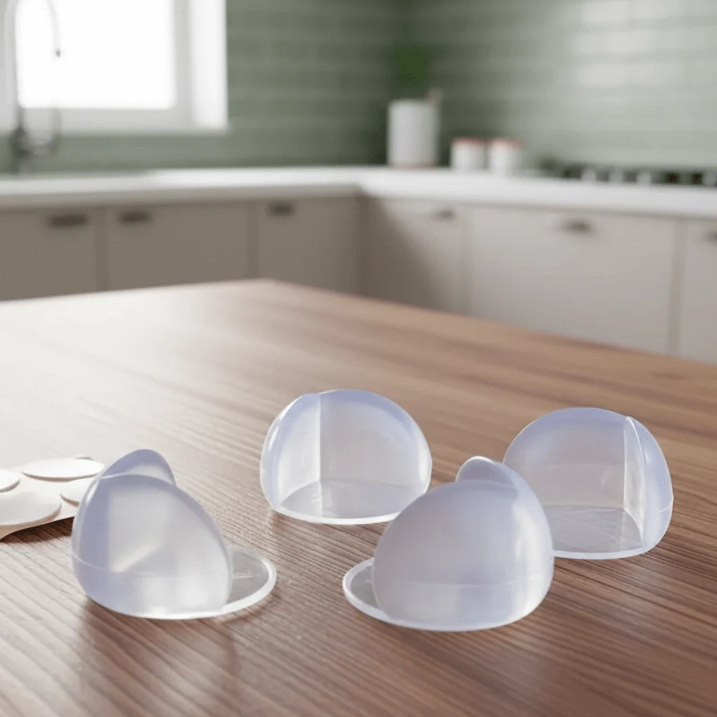 EDGEHUG – Soft child-safe silicone corner protectors – Non-toxic edge protectors for table edges