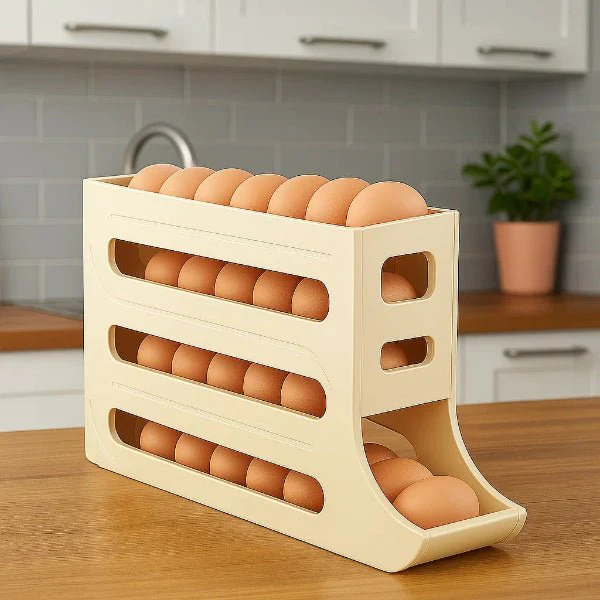 EGGROLLA – Egg storage box with large capacity and roll design for 30 eggs - Image 3