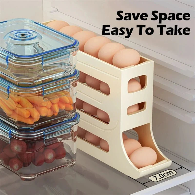 EGGROLLA – Egg storage box with large capacity and roll design for 30 eggs - Image 5