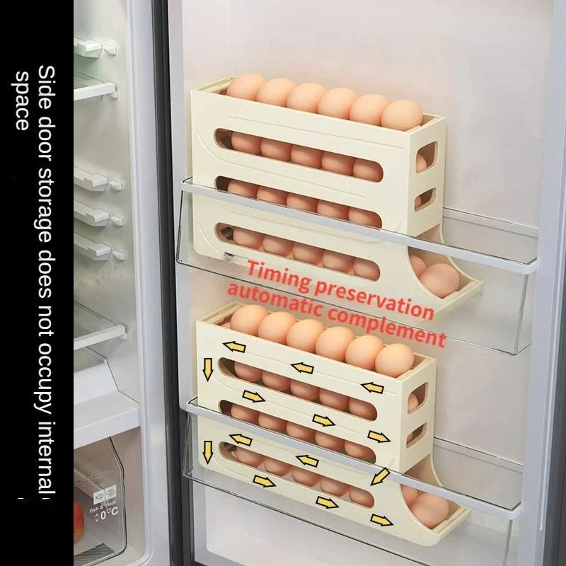 EGGROLLA – Egg storage box with large capacity and roll design for 30 eggs - Image 6