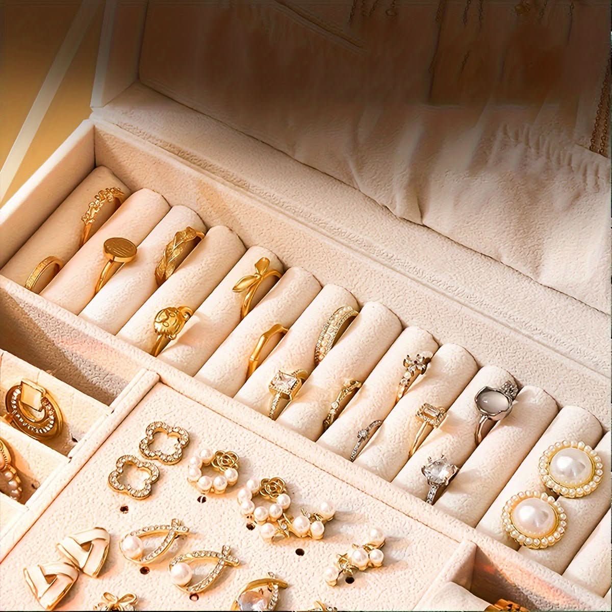 ELEGANCE JEWELRY BOX - Elegant leather jewellery box for stylish storage - Image 9