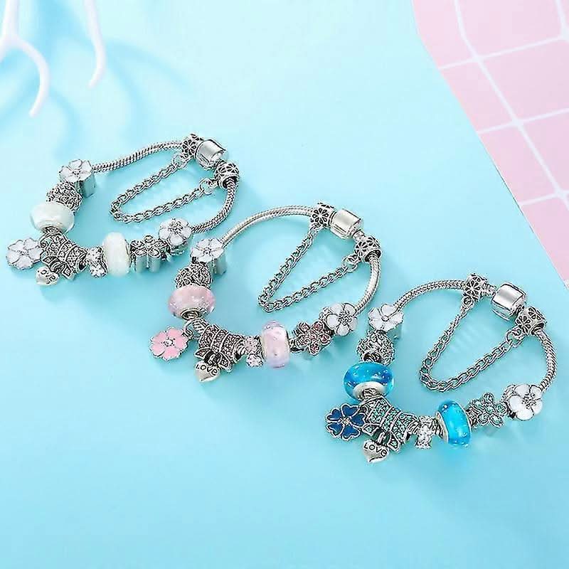 Bracelet Charm Made of Sterling Silver Elegant Floral Gift - Image 8
