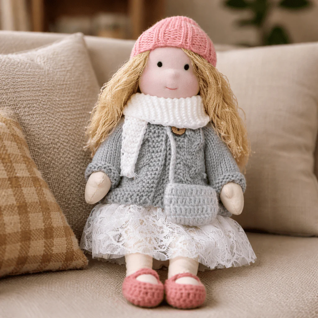 Elora – Handmade Waldorf Doll Made of Cotton for Creative Play - Image 16
