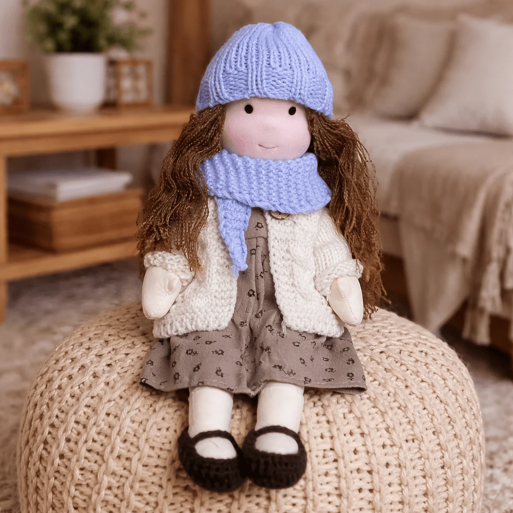Elora – Handmade Waldorf Doll Made of Cotton for Creative Play - Image 4