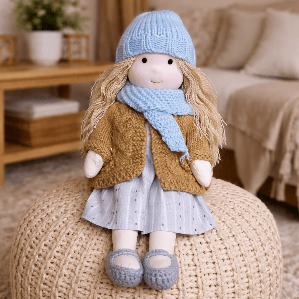 Elora – Handmade Waldorf Doll Made of Cotton for Creative Play - Image 5