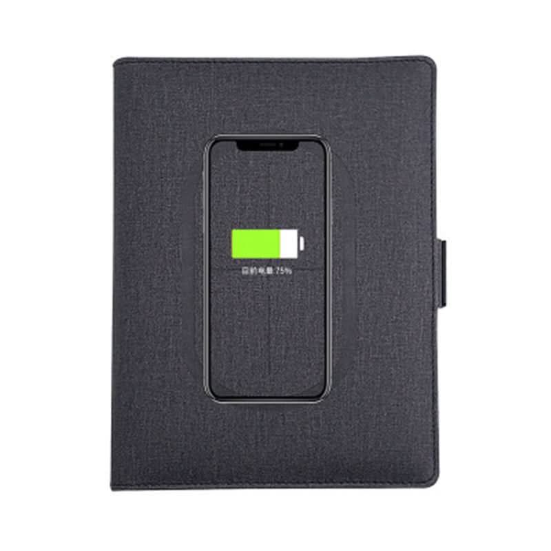 ENERGIEFOLIO – A5 Leather Notebook with Wireless Charging Function - Image 5