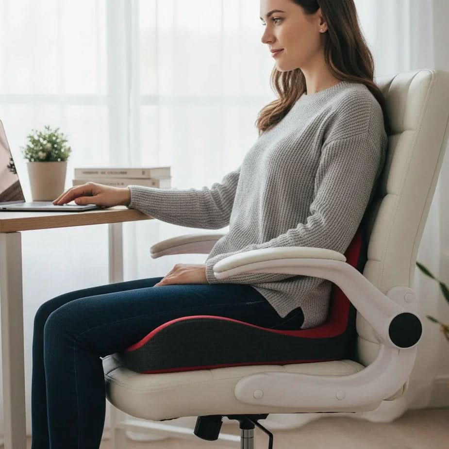 ERGOFORM – Orthopedic L-Shaped Seat Cushion with Memory Foam for Back & Tailbone Relief - Image 7