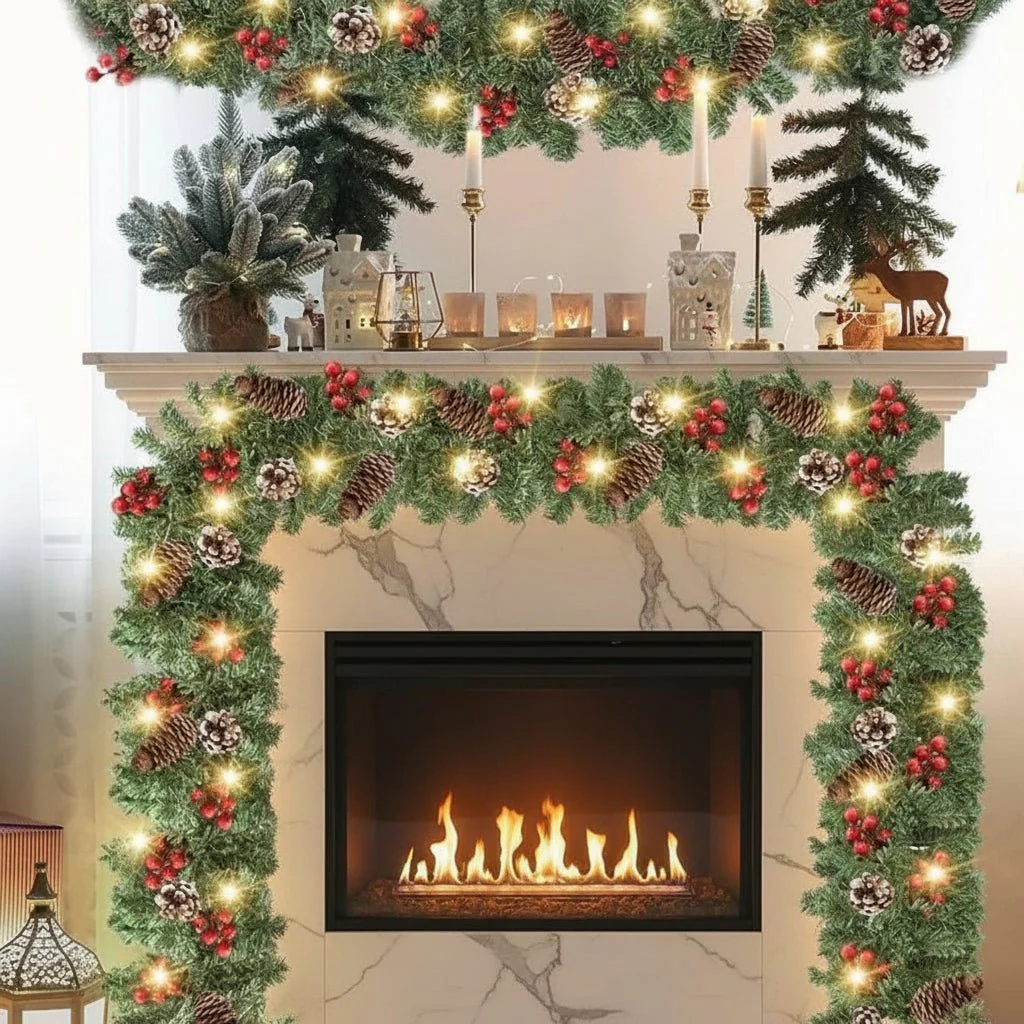 EVERBRIGHT GARLAND – Illuminated Christmas Garland with Timer Function - Image 2