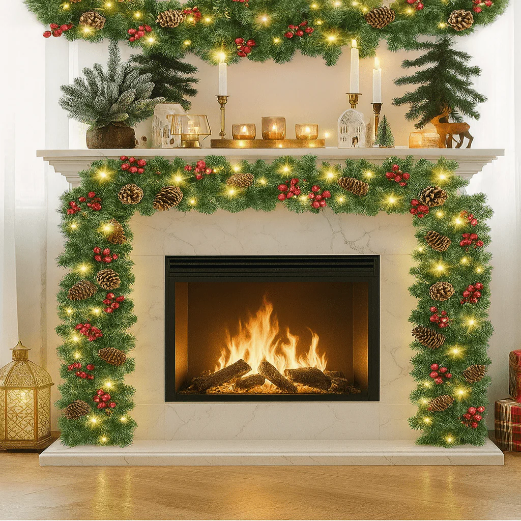 EVERBRIGHT GARLAND – Illuminated Christmas Garland with Timer Function - Image 3