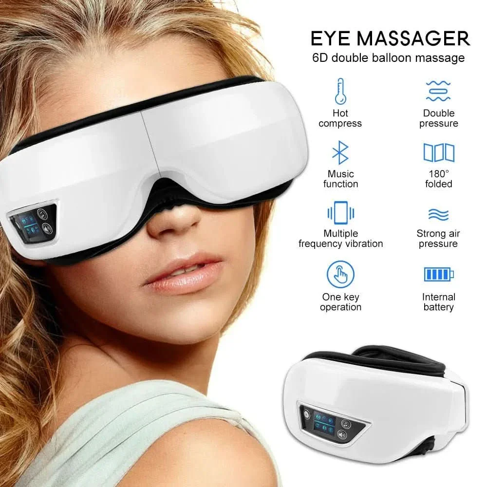 Eyeglow Smart 6D eye massager - air pressure, heat & vibration massage with Bluetooth & folding function - Image 2