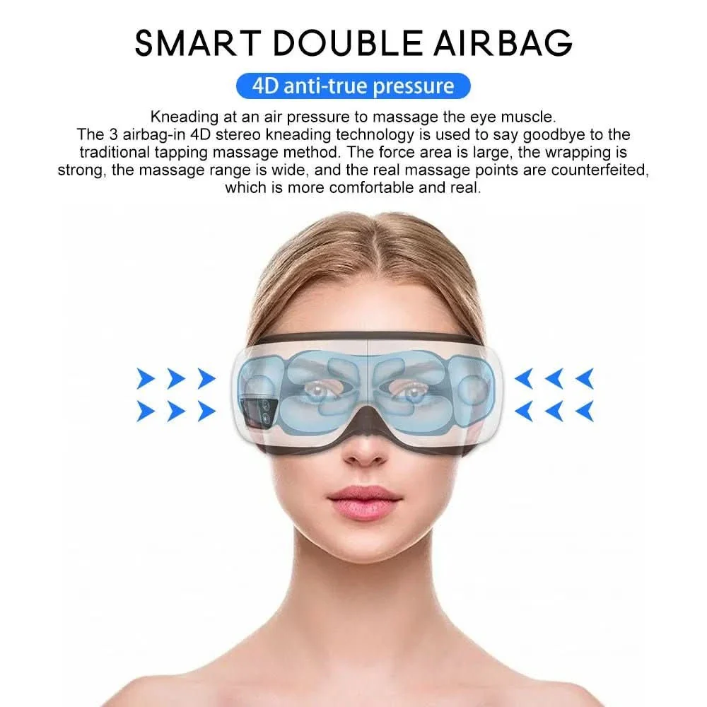 Eyeglow Smart 6D eye massager - air pressure, heat & vibration massage with Bluetooth & folding function - Image 3