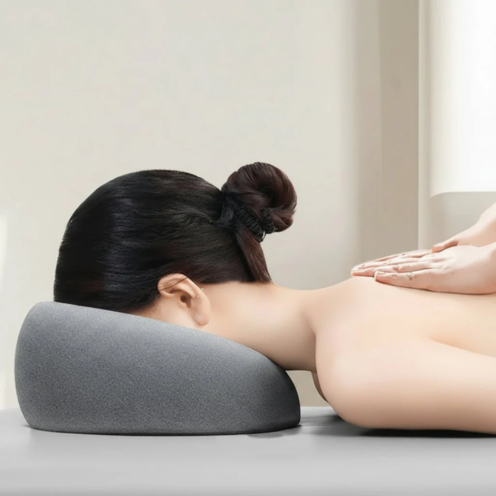 FACENEST – Stomach-lying support pillow made of memory foam with non-slip grip - Image 4