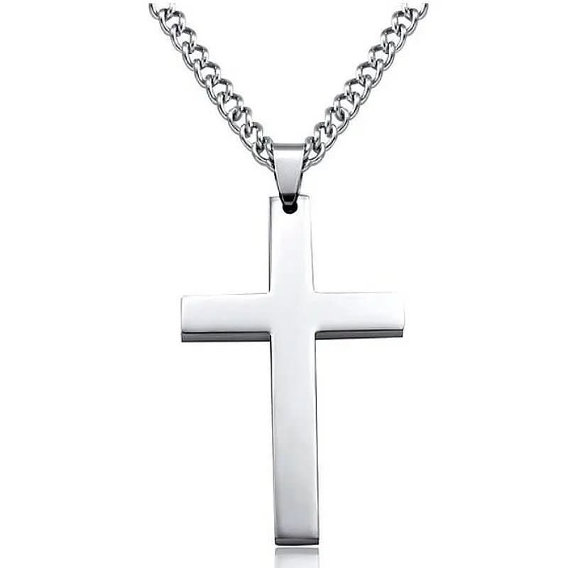 FAITHLINE NECKLACE – Classic men's necklace with stainless steel cross pendant - Image 8