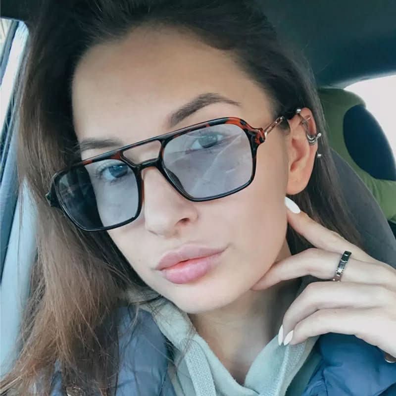 FASHIONVIEW - Stylish square sunglasses for women with UV400 protection - Image 2
