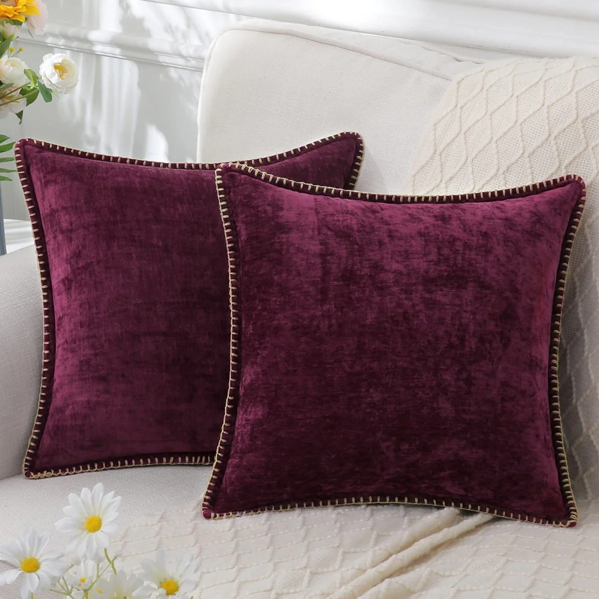 FEINTOUCH – Elegant chenille pillowcase for soft, decorative home comfort - Image 2