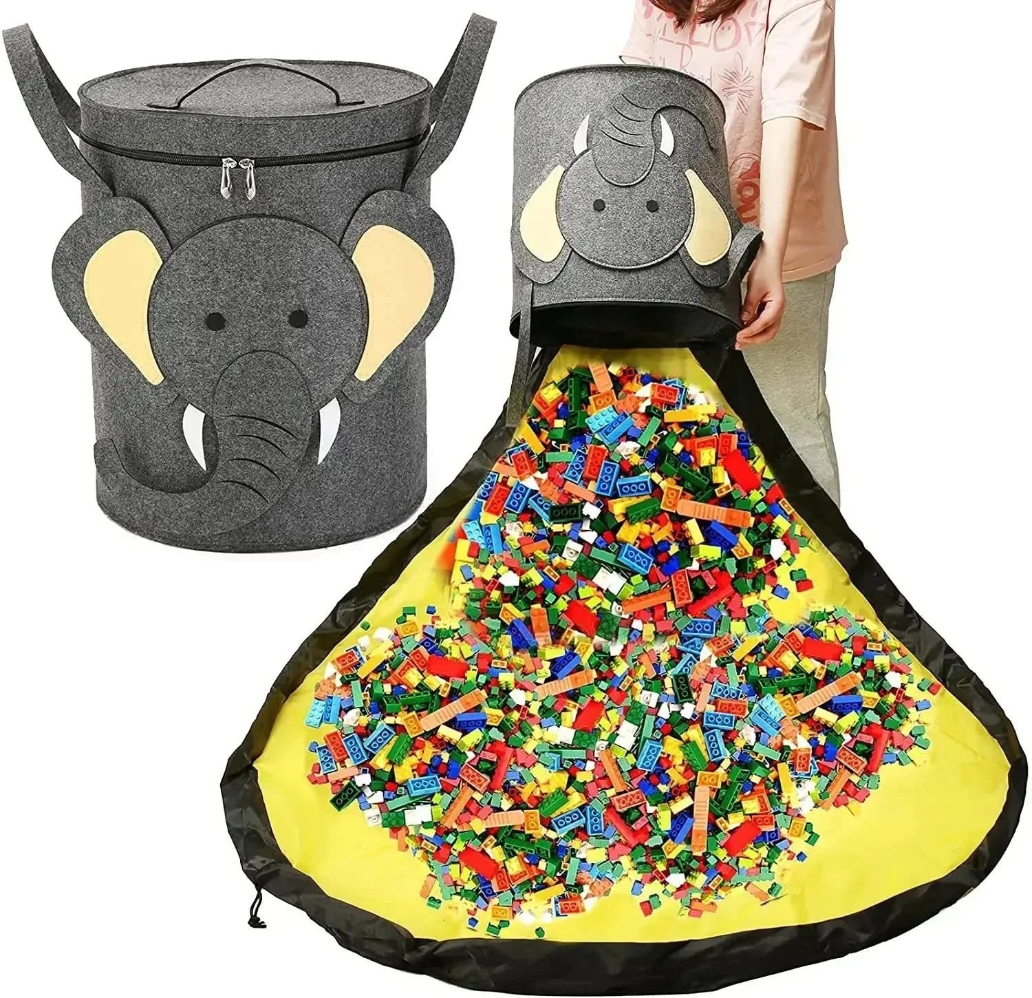 Felt Toy Storage Bag - Dustproof & removable for nursery storage - Image 5