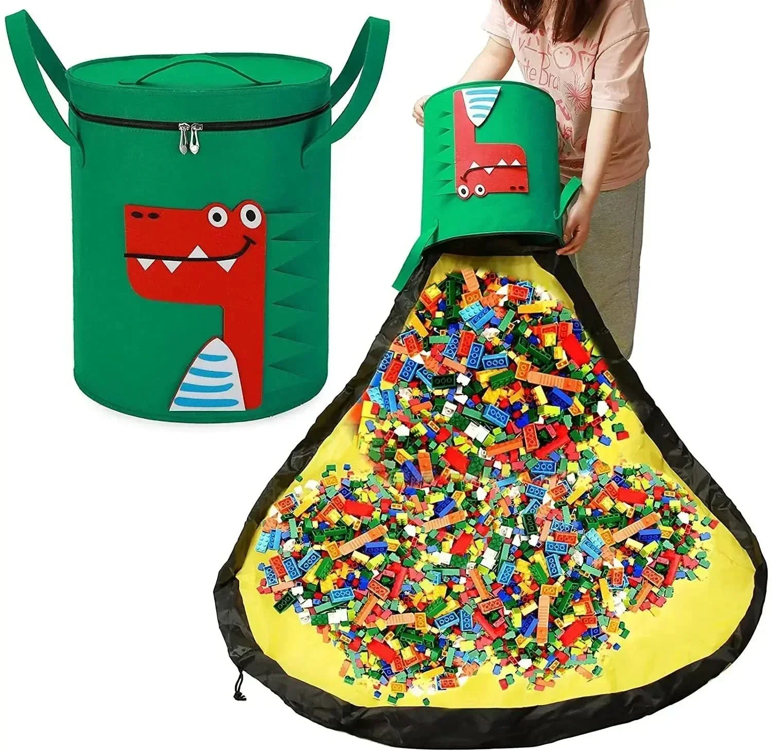 Felt Toy Storage Bag - Dustproof & removable for nursery storage - Image 6