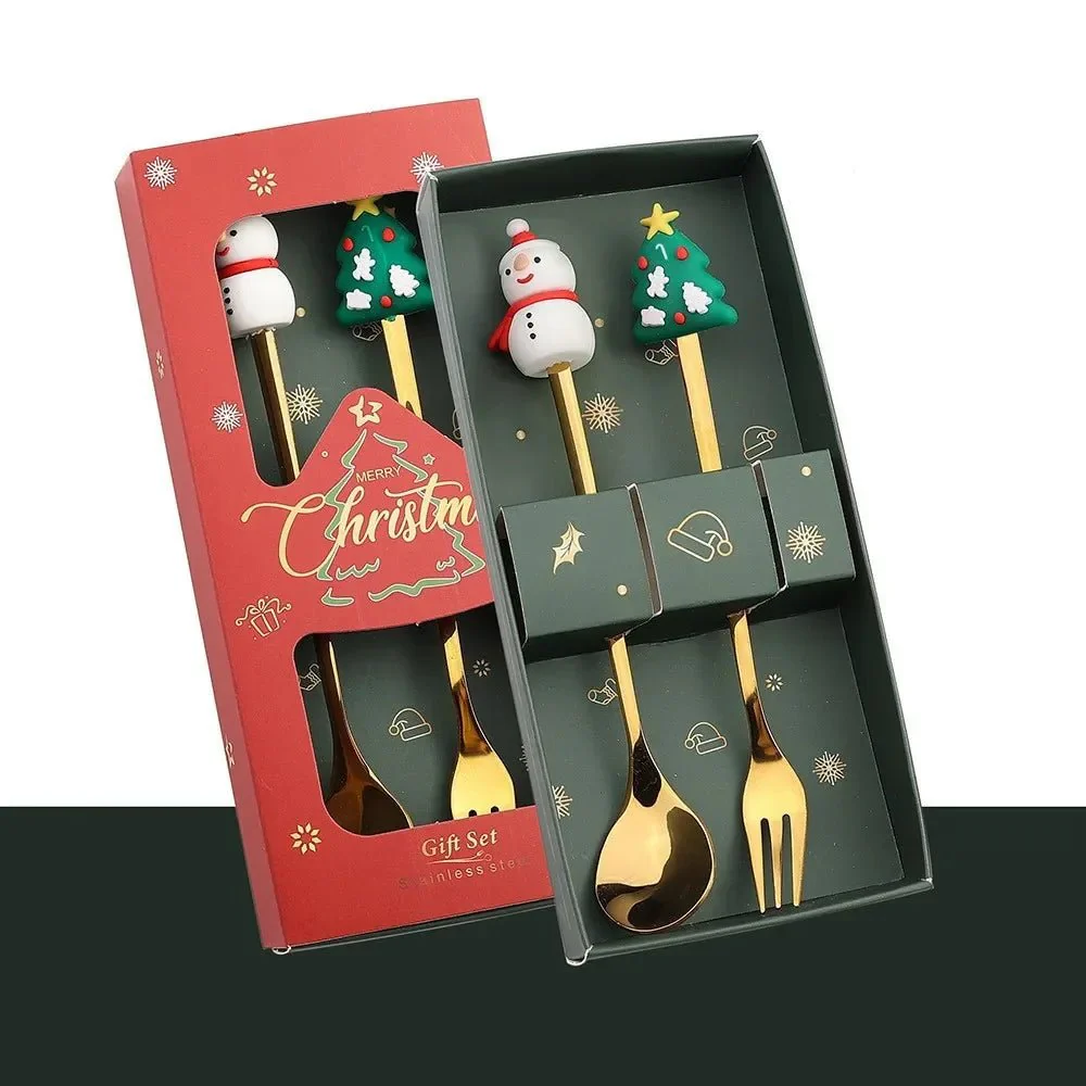 FESTIFORK – Creative Christmas Spoon & Fruit Fork Set for Coffee & Desserts - Image 14