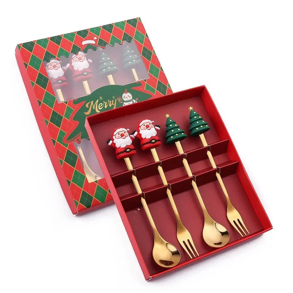FESTIFORK – Creative Christmas Spoon & Fruit Fork Set for Coffee & Desserts - Image 16