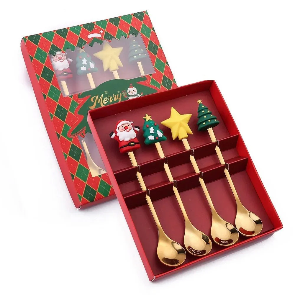 FESTIFORK – Creative Christmas Spoon & Fruit Fork Set for Coffee & Desserts - Image 19
