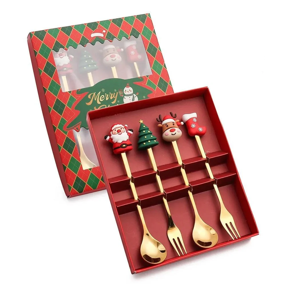 FESTIFORK – Creative Christmas Spoon & Fruit Fork Set for Coffee & Desserts - Image 20