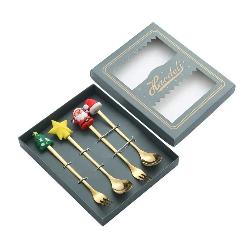 FESTIFORK – Creative Christmas Spoon & Fruit Fork Set for Coffee & Desserts - Image 26