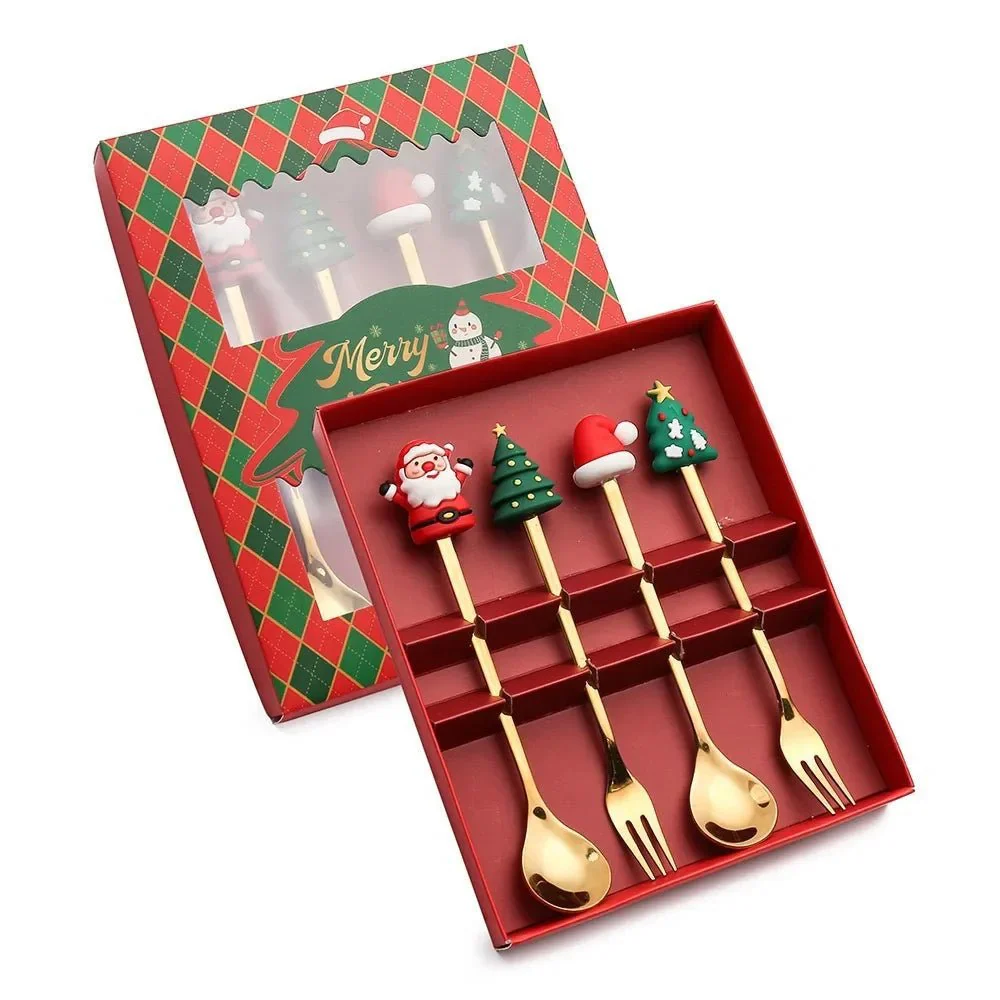 FESTIFORK – Creative Christmas Spoon & Fruit Fork Set for Coffee & Desserts - Image 28