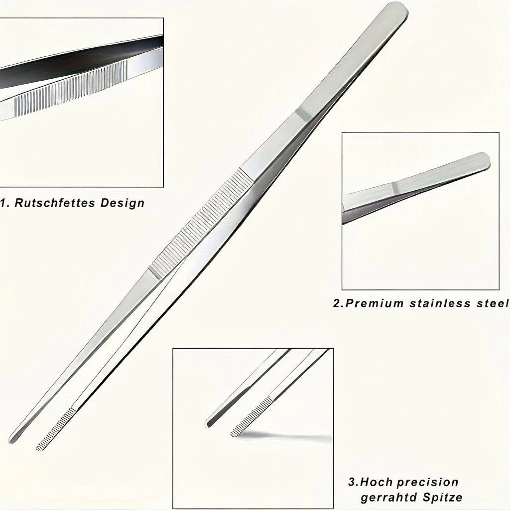 FIREPROOF - Multifunctional Grill Tongs 25 cm for Picnic and Home Kitchen - Image 3